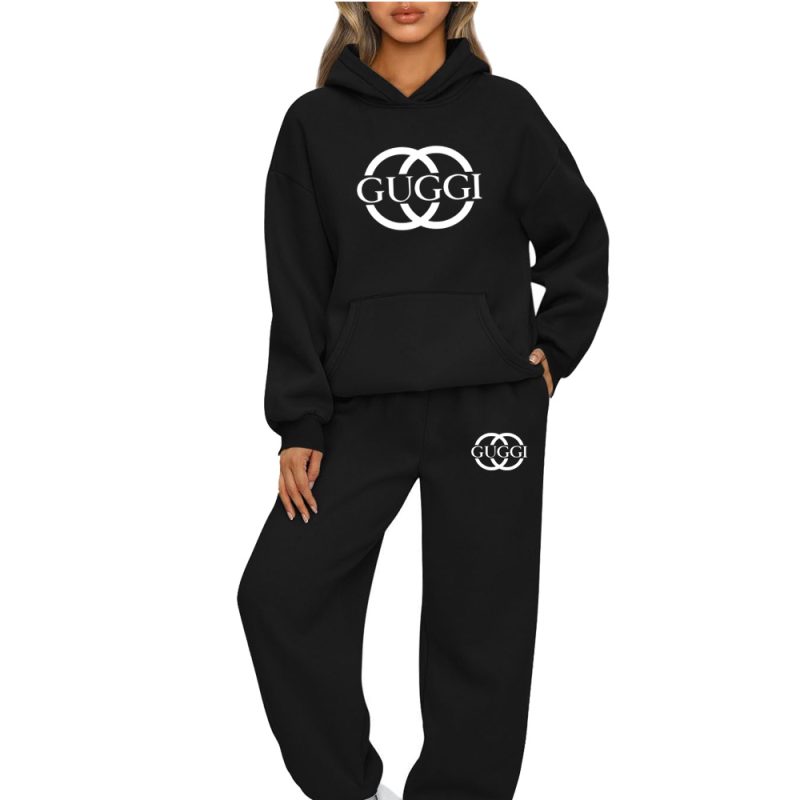 Autumn Winter Woman Tracksuit Hoodies+Sweatpants 2-Piece Fashion Causal Jogging sweatshirt Clothes Pullover Fleece Pant Sets New - Image 4