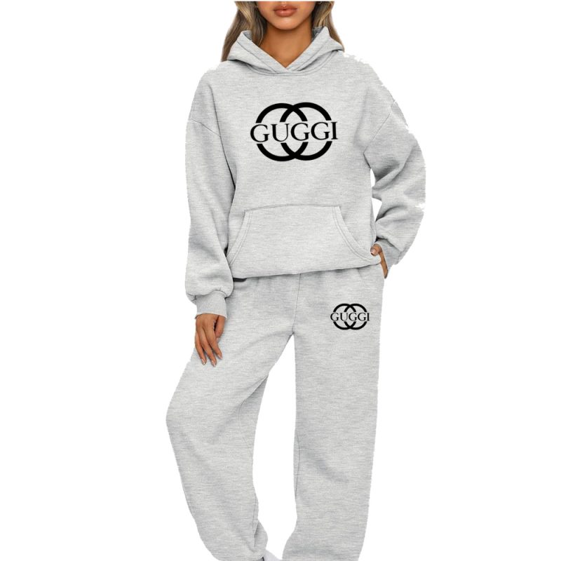 Autumn Winter Woman Tracksuit Hoodies+Sweatpants 2-Piece Fashion Causal Jogging sweatshirt Clothes Pullover Fleece Pant Sets New - Image 5