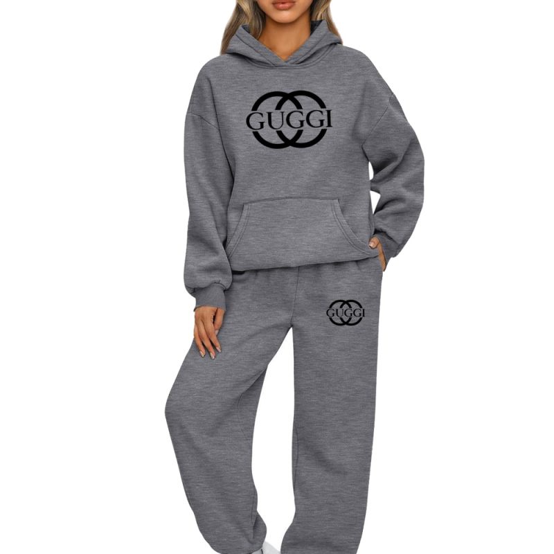 Autumn Winter Woman Tracksuit Hoodies+Sweatpants 2-Piece Fashion Causal Jogging sweatshirt Clothes Pullover Fleece Pant Sets New - Image 6