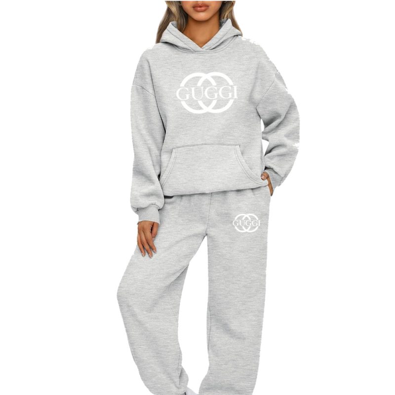Autumn Winter Woman Tracksuit Hoodies+Sweatpants 2-Piece Fashion Causal Jogging sweatshirt Clothes Pullover Fleece Pant Sets New - Image 9