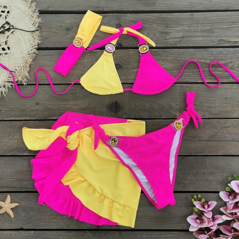 Brazilian Jewelled Rhinestones Diamond Bikini Women Swimwear Female Swimsuit Two-piece Bikini set Bather Bathing Suit Swim