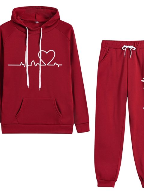 New Autumn Winter Woman Tracksuit Hoodies+Sweatpants 2-Piece Fashion Causal Jogging sweatshirt Clothes Pullover Fleece Pant Sets