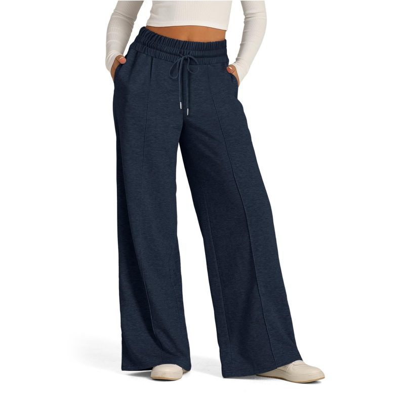 Fleece Sweatpants Women Streetwear Pants High Waist Loose Trousers Casual Straight Sport Wide Leg Baggy Pants Joggers - Image 3