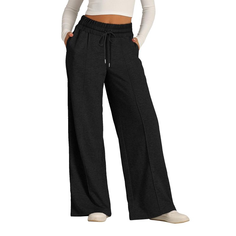 Fleece Sweatpants Women Streetwear Pants High Waist Loose Trousers Casual Straight Sport Wide Leg Baggy Pants Joggers - Image 4