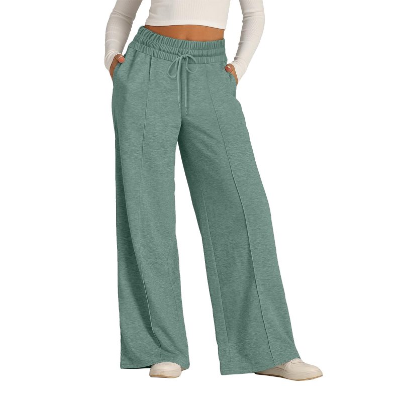 Fleece Sweatpants Women Streetwear Pants High Waist Loose Trousers Casual Straight Sport Wide Leg Baggy Pants Joggers - Image 7
