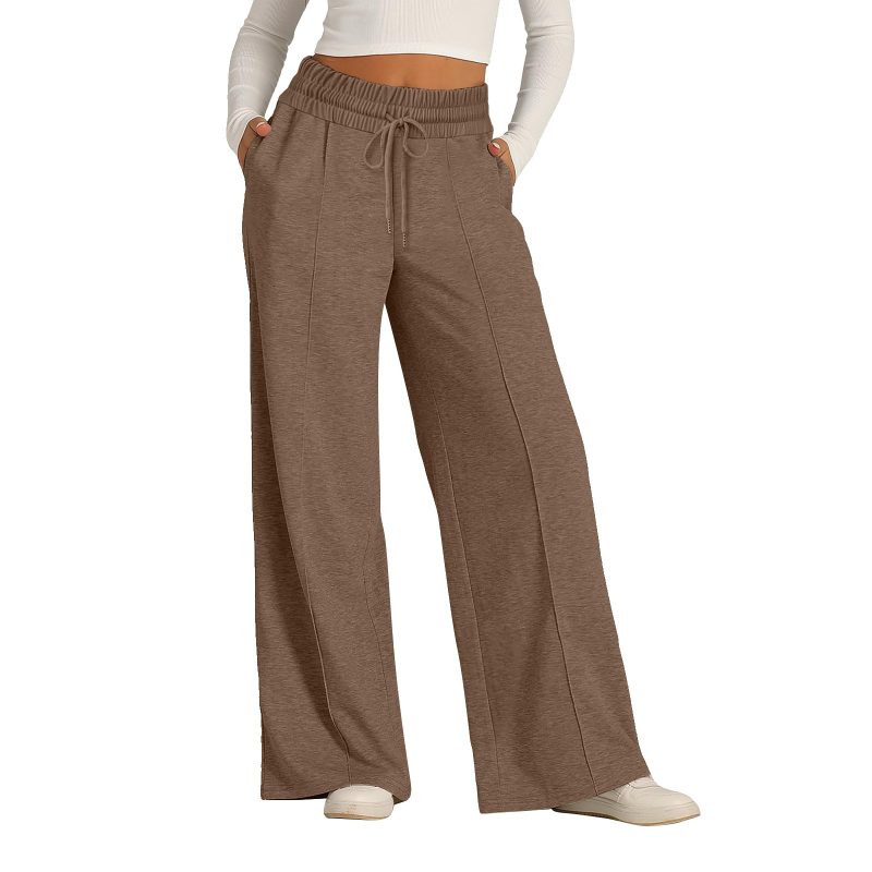 Fleece Sweatpants Women Streetwear Pants High Waist Loose Trousers Casual Straight Sport Wide Leg Baggy Pants Joggers - Image 8