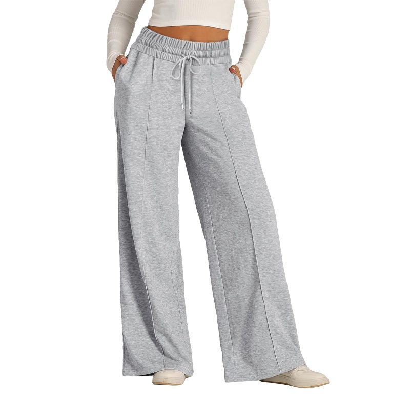 Fleece Sweatpants Women Streetwear Pants High Waist Loose Trousers Casual Straight Sport Wide Leg Baggy Pants Joggers - Image 10