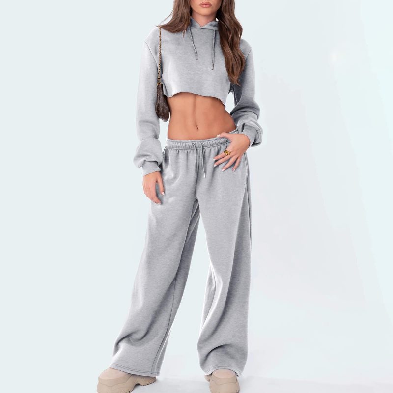 Fashion Women's Casual Pants Joggers Sweatpants Solid Color Drawstring High Waist Wide Leg Trousers Streetwear Casual Outfits - Image 5