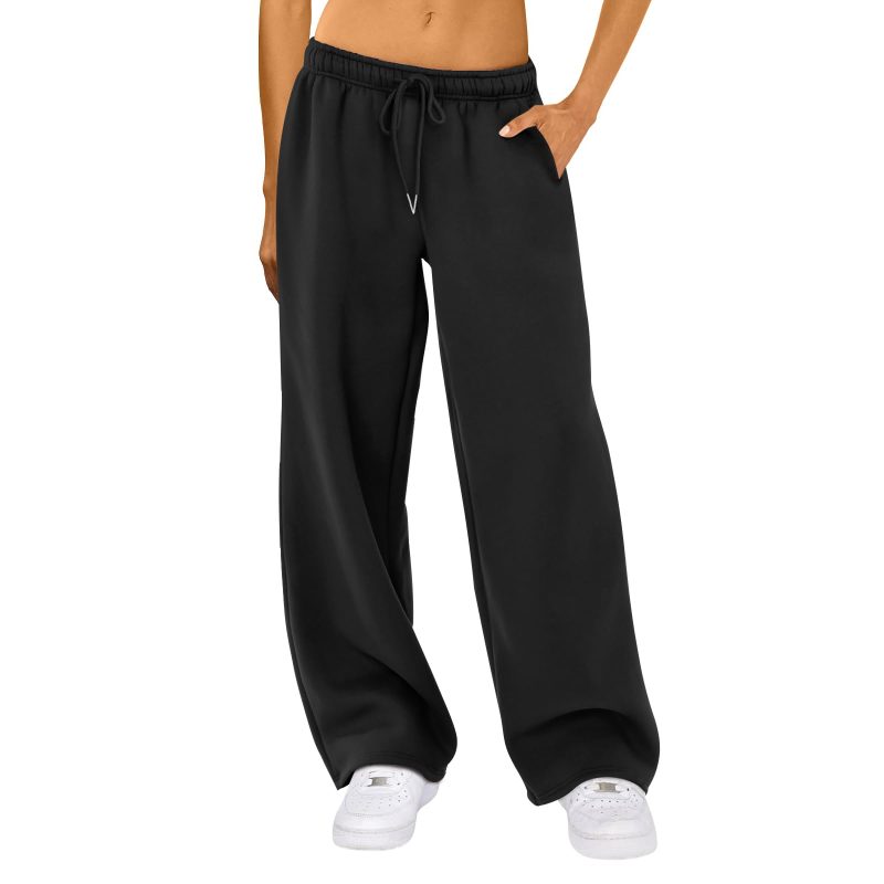 Fashion Women's Casual Pants Joggers Sweatpants Solid Color Drawstring High Waist Wide Leg Trousers Streetwear Casual Outfits - Image 8
