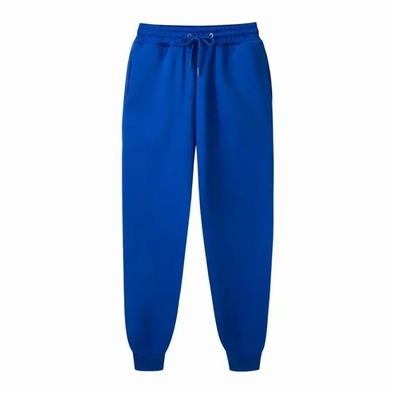 Women's and men's loose sweatpants runners with elastic waist casual hip-hop sweat pants white beige ros - Image 4