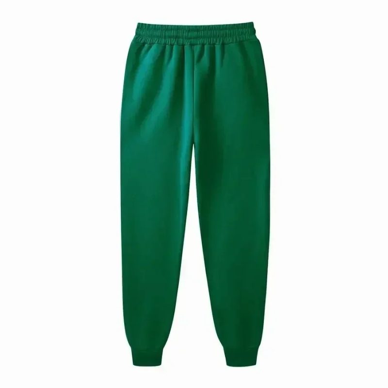 Women's and men's loose sweatpants runners with elastic waist casual hip-hop sweat pants white beige ros - Image 6