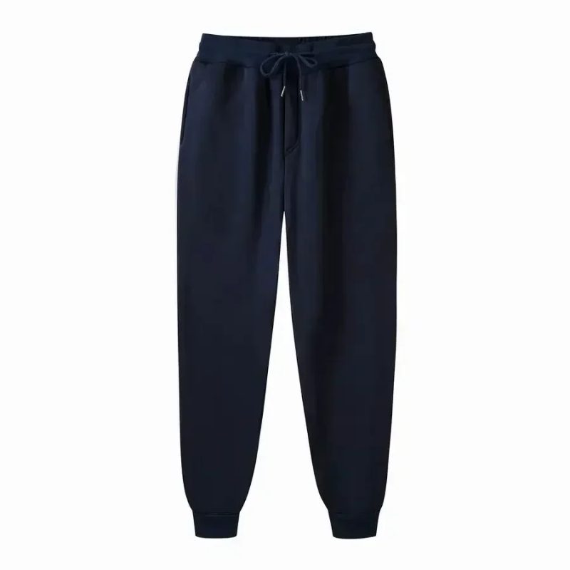 Women's and men's loose sweatpants runners with elastic waist casual hip-hop sweat pants white beige ros - Image 7