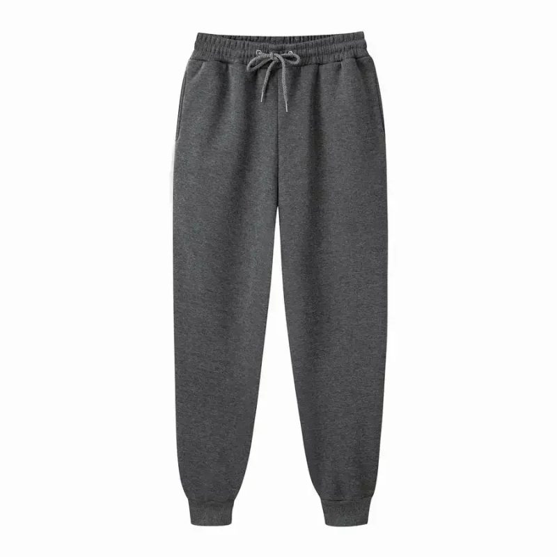 Women's and men's loose sweatpants runners with elastic waist casual hip-hop sweat pants white beige ros - Image 12