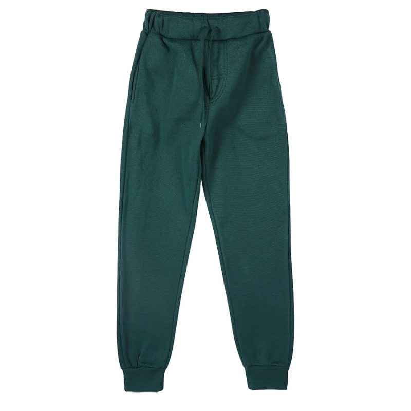 Women's and men's loose sweatpants runners with elastic waist casual hip-hop sweat pants white beige ros - Image 14