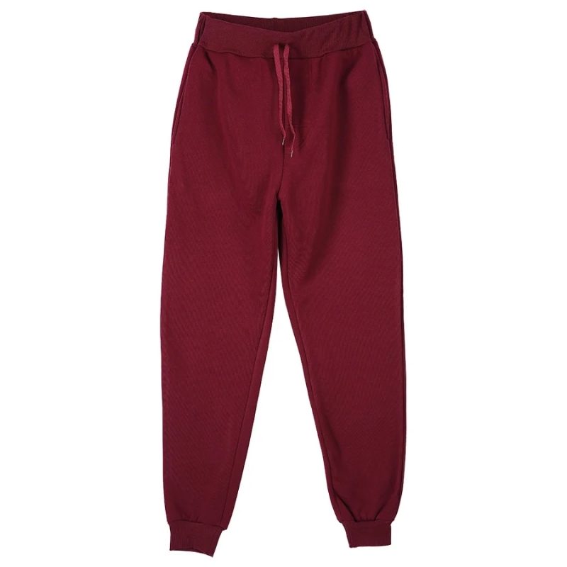 Women's and men's loose sweatpants runners with elastic waist casual hip-hop sweat pants white beige ros - Image 16