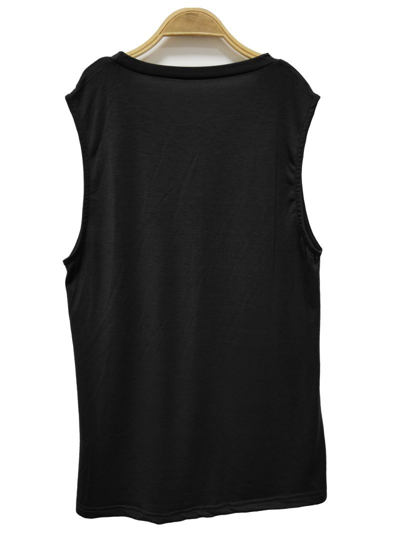Women's Summer Bear cartoon Print Large Casual Round Neck Sleeveless Loose Tank Top T-shirt Tank Top T-shirt - Image 4