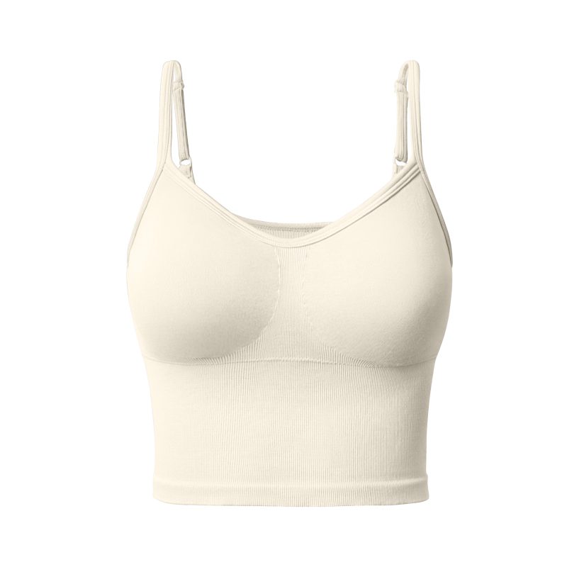 Women Tank Top With Built in Bra Spaghetti Strap Tank Top Summer Sexy Basic Elastic Backless Sleeveless Crop Tops - Image 8