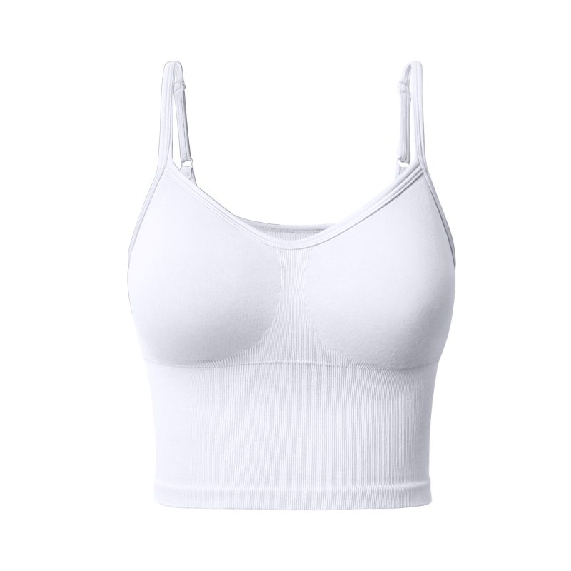Women Tank Top With Built in Bra Spaghetti Strap Tank Top Summer Sexy Basic Elastic Backless Sleeveless Crop Tops - Image 10