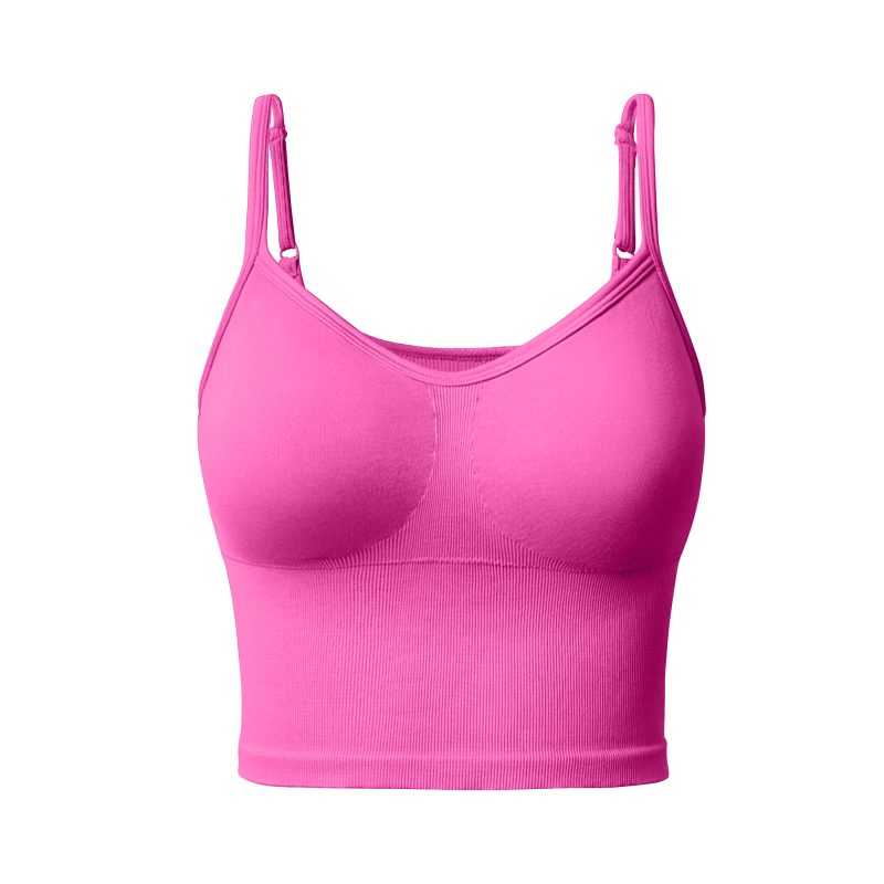 Women Tank Top With Built in Bra Spaghetti Strap Tank Top Summer Sexy Basic Elastic Backless Sleeveless Crop Tops - Image 11