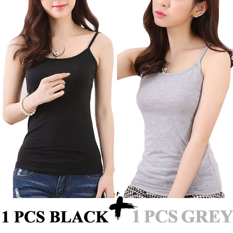 Camis Women Sexy Tank Tops Soft Solid Cotton Model Camisole Slim Comfortable Vest Top Cropped for Ladies Girls 3 Colors Hot Sale - Image 10