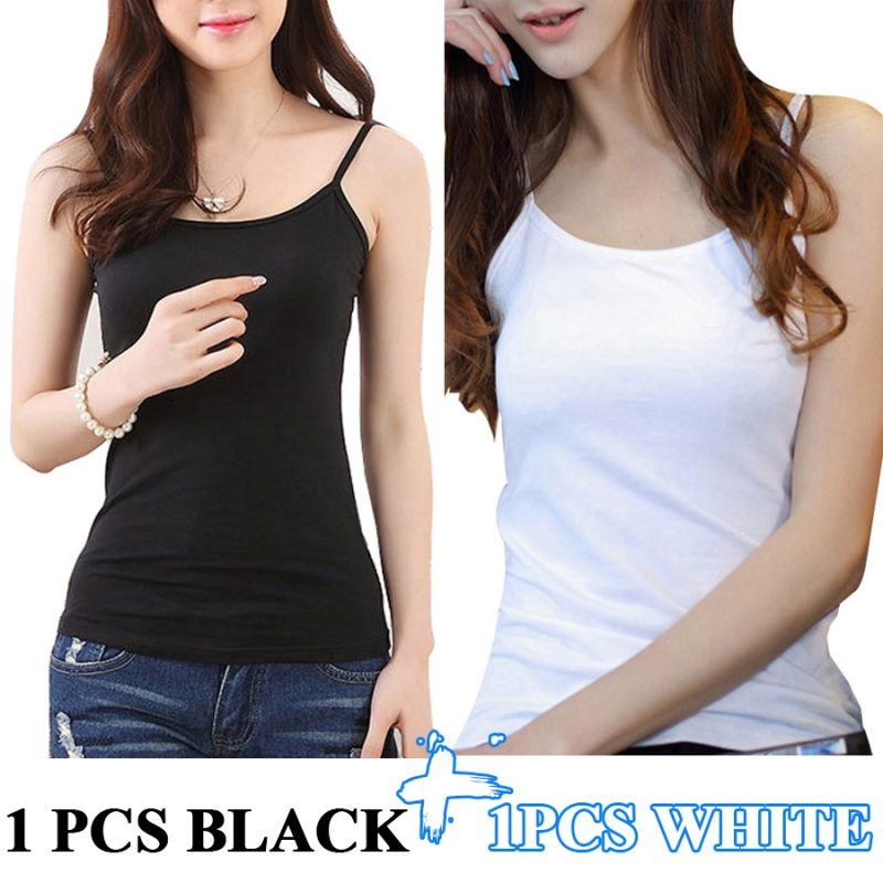 Camis Women Sexy Tank Tops Soft Solid Cotton Model Camisole Slim Comfortable Vest Top Cropped for Ladies Girls 3 Colors Hot Sale - Image 11