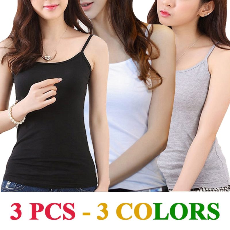 Camis Women Sexy Tank Tops Soft Solid Cotton Model Camisole Slim Comfortable Vest Top Cropped for Ladies Girls 3 Colors Hot Sale - Image 19