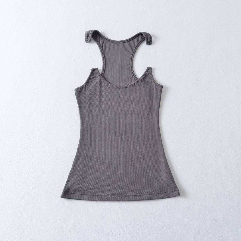 Women Ypro Ribbed Invisible Strap Tank Top Camis Tee - Image 8