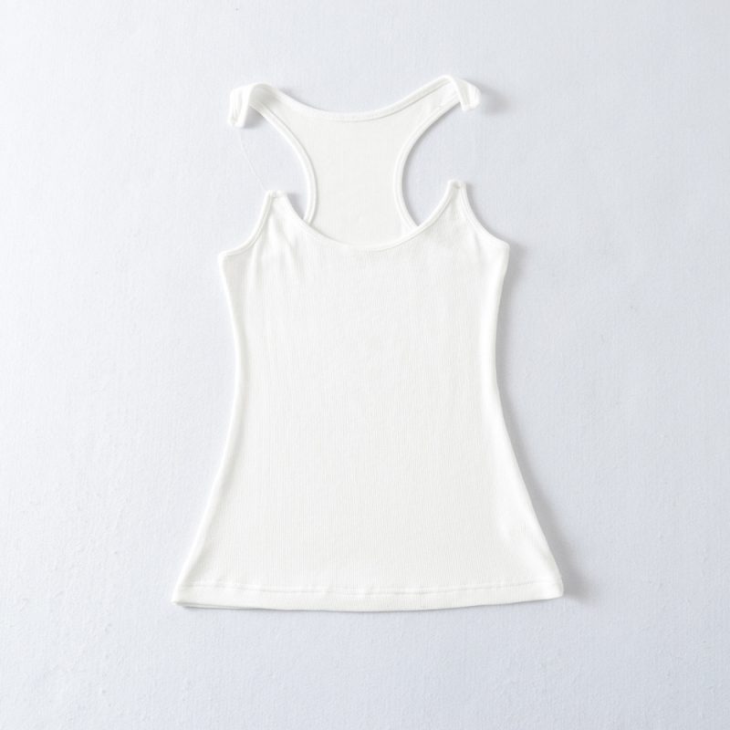Women Ypro Ribbed Invisible Strap Tank Top Camis Tee - Image 10