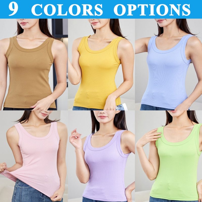 Sexy Tank Tops Women Colorful Running Sports Soft Solid Modal Screw Thread High Elasticity Slim Vest Girls 9 Colors - Image 4
