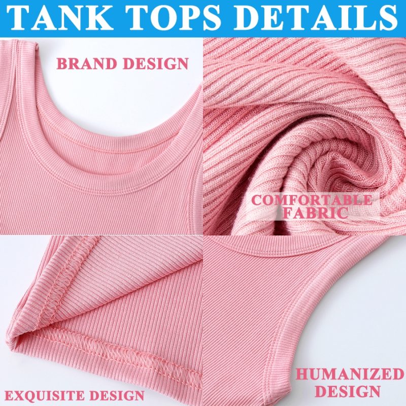 Sexy Tank Tops Women Colorful Running Sports Soft Solid Modal Screw Thread High Elasticity Slim Vest Girls 9 Colors - Image 5