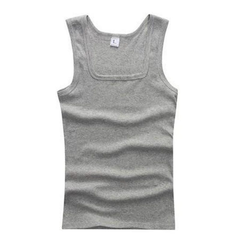 Summer Plus Size Men Women Clothing Black White Gray Tank Tops Singlets 100% Cotton Fitness Men Muscle Vests T Shirt For Women - Image 10