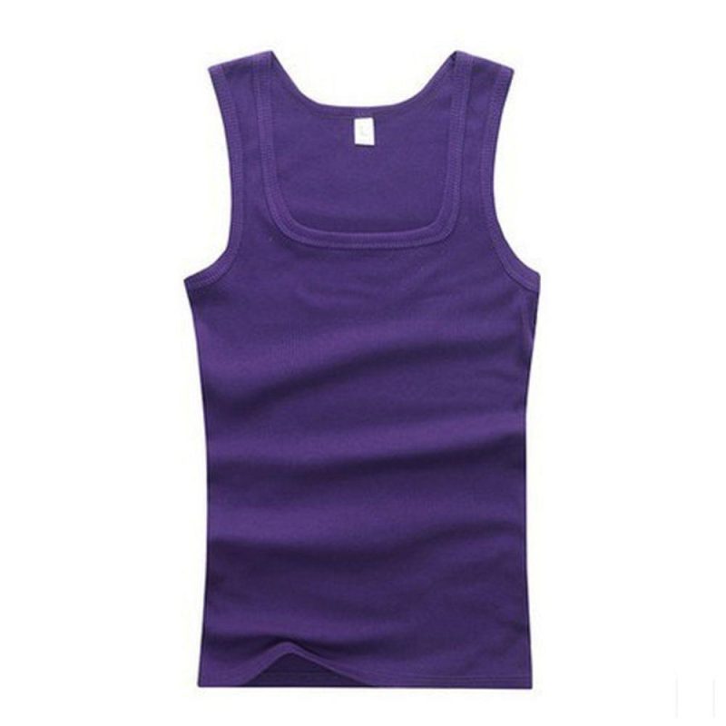 Summer Plus Size Men Women Clothing Black White Gray Tank Tops Singlets 100% Cotton Fitness Men Muscle Vests T Shirt For Women - Image 12