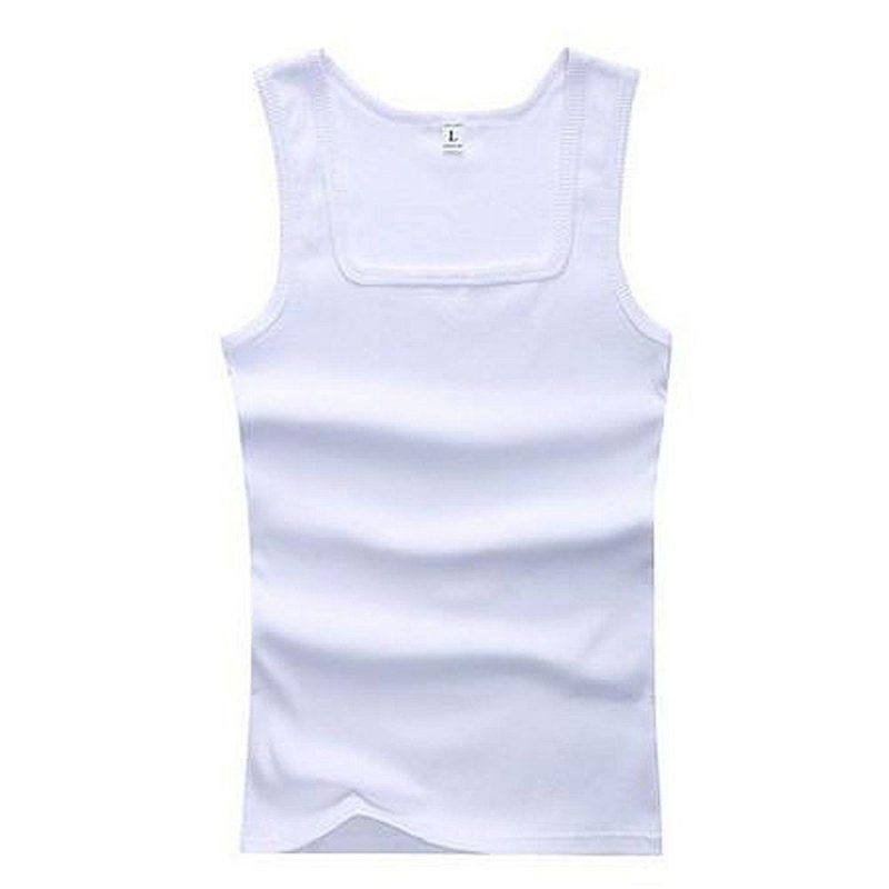 Summer Plus Size Men Women Clothing Black White Gray Tank Tops Singlets 100% Cotton Fitness Men Muscle Vests T Shirt For Women - Image 13