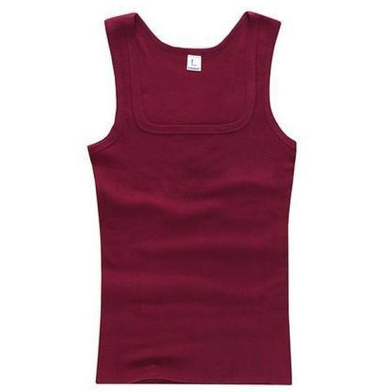 Solid Color Square Neck Tank Top Cotton Black White Gray Men Women Vest Fitness Sleeveless T-shirt Bodybuilding Gym T-shirtsHot - Image 15