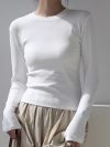 Cotton O Neck Long Sleeve Shirt Women Sexy Cropped Tops 2025 Autumn Black Casual Skinny Slim Basic Woman T Shirts White Clothing