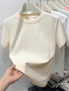 Summer Women T Shirt.Hotsweet Girls Cotton Short Sleeve Tee Sexy Y2k Tops White Pink