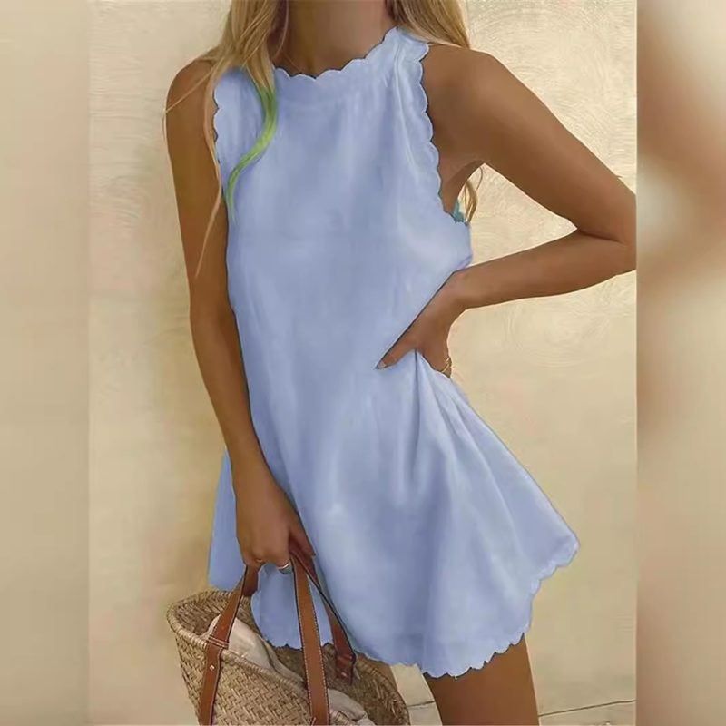 Summer Sexy White Sleeveless Dress Women Fashion Elegatn Casual Office Party Mini Dresses Female New Holiday Solid Dress New - Image 8