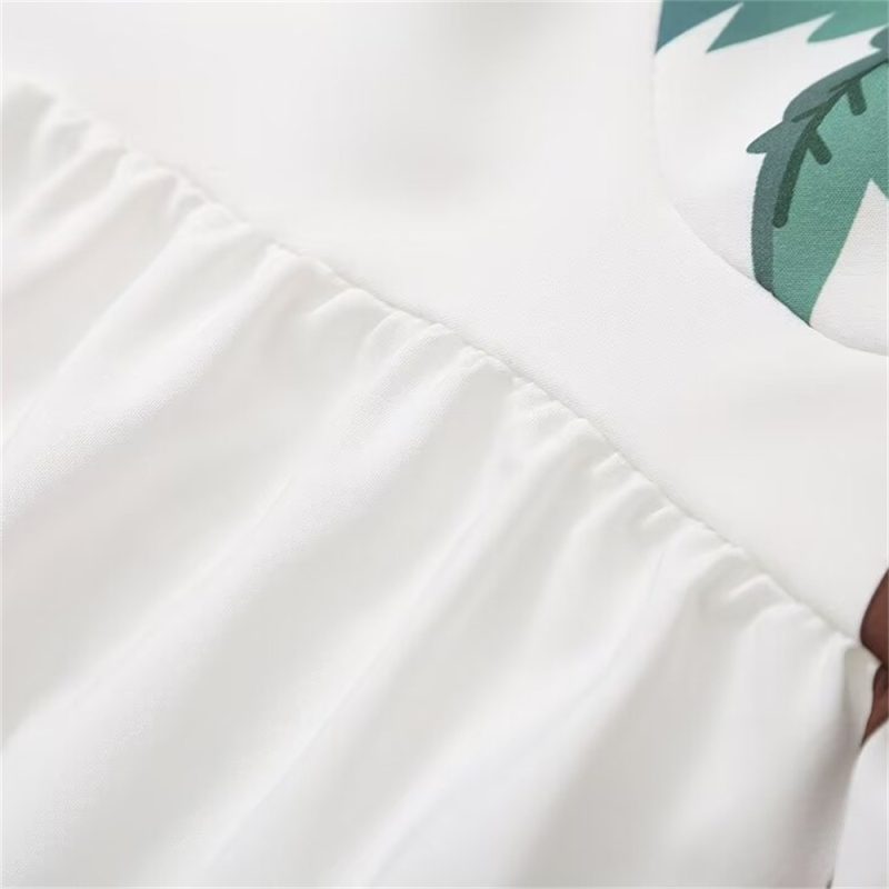 PB&ZA2024 Summer New Product Casual Women's Fashion Solid Color Positioning Printed strapless backless camisole dress - Image 4