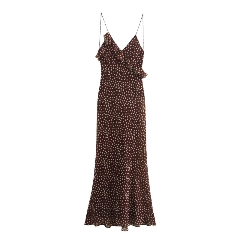 2024 autumn new women's clothing sweet and fashionable temperament layered decorative polka dot dress