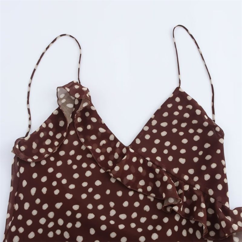 2024 autumn new women's clothing sweet and fashionable temperament layered decorative polka dot dress - Image 3