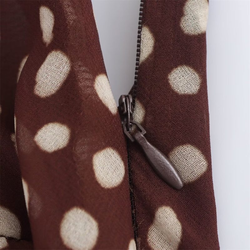 2024 autumn new women's clothing sweet and fashionable temperament layered decorative polka dot dress - Image 5