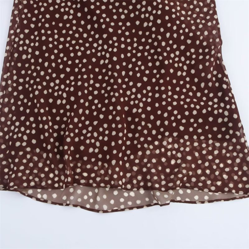 2024 autumn new women's clothing sweet and fashionable temperament layered decorative polka dot dress - Image 6