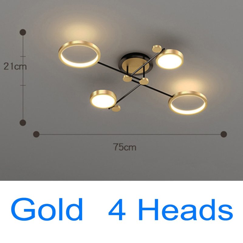 Modern Pendant Light LED Nordic Lamp Gold Black Hanging Chandelier Ceiling Lights Dimming Remote Control Lighting Fixture - Image 6