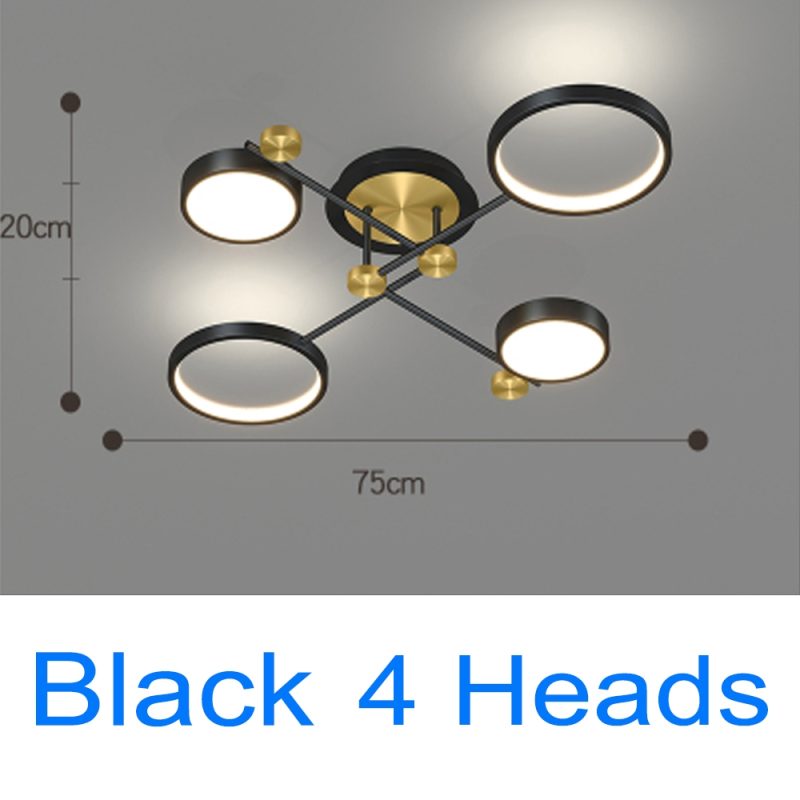 Modern Pendant Light LED Nordic Lamp Gold Black Hanging Chandelier Ceiling Lights Dimming Remote Control Lighting Fixture - Image 7