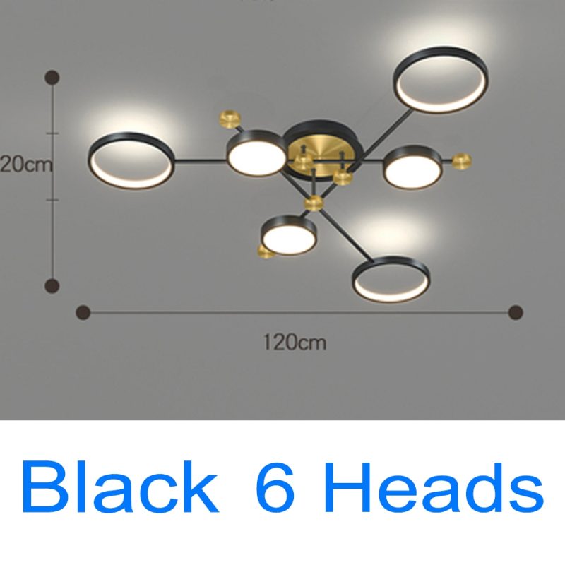 Modern Pendant Light LED Nordic Lamp Gold Black Hanging Chandelier Ceiling Lights Dimming Remote Control Lighting Fixture - Image 9