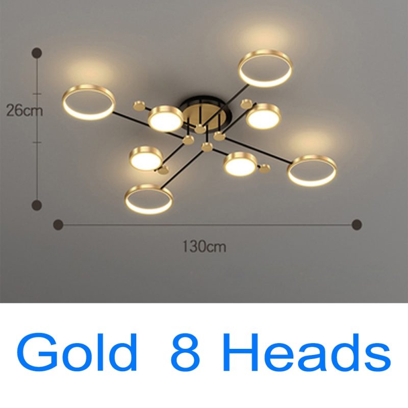 Modern Pendant Light LED Nordic Lamp Gold Black Hanging Chandelier Ceiling Lights Dimming Remote Control Lighting Fixture - Image 10