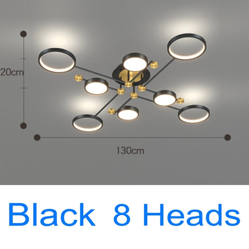 Modern Pendant Light LED Nordic Lamp Gold Black Hanging Chandelier Ceiling Lights Dimming Remote Control Lighting Fixture - Image 11