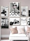 Fashion Perfume Women Super Car Poster Luxury Black White Paris Decorative Paintings Canvas Wall Art Pictures Living Room Decor