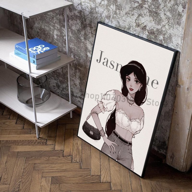 1pc Simple Fashion Princess Modern Poster Self-adhesive Art Waterproof Paper Sticker Coffee House Bar Room Wall Decor - Image 12