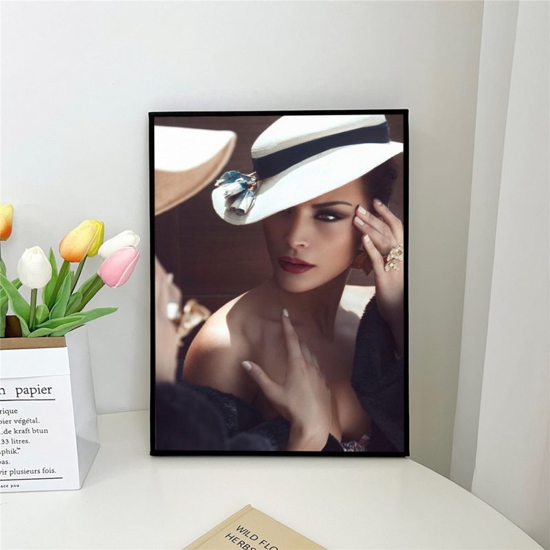 1pc Elegant Fashion Woman Poster Black And White Perfume Flowers Self-adhesive Art Poster Waterproof Paper Sticker Wall Decor - Image 11